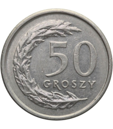 Destrukt, 50 groszy 2008, skrętka w prawo, ~30 stopni, st. 2