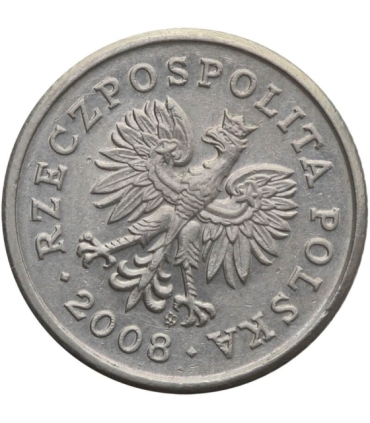 Destrukt, 50 groszy 2008, skrętka w prawo, ~30 stopni, st. 2