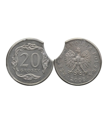 Destrukt, 20 groszy 2008, końcówka blachy