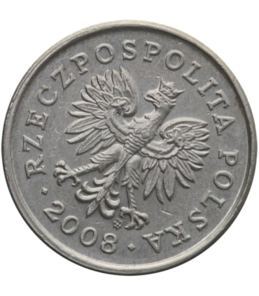 Destrukt, 50 groszy 2008, skrętka w prawo, ~30 stopni, st. 2