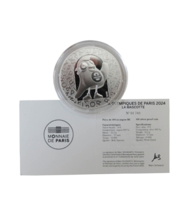 Francja 10 euro, 2022 Igrzyska XXXIII Olimpiady, Paryż 2024 - maskotka
