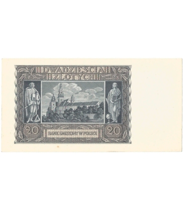 Banknot 20 złotych, 1940, seria L, stan 2