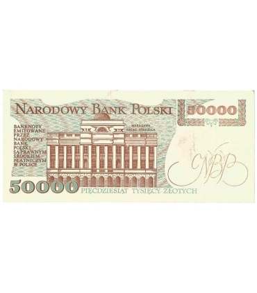 50000 zł Stanisław Staszic 1989, seria AY, stan 2