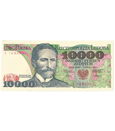 10000 zł Stanisław Wyspiański 1988, seria s, stan 2/2-