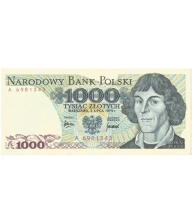 1000 zł, Mikołaj Kopernik, 1975, seria A, stan 1/1-