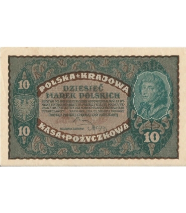 10 marek polskich , rok 1919, stan 2+, II Serja  CE