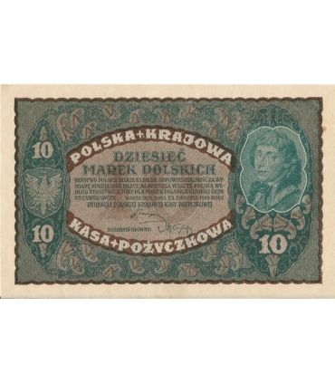 10 marek polskich , rok 1919, stan 2+, II Serja  CE