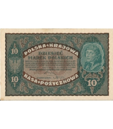 10 marek polskich , rok 1919, stan 2+, II Serja  CE
