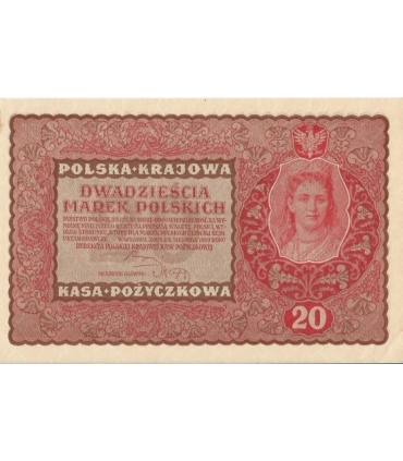 20 marek polskich (PKKP) 1919, stan 2/2-, II serja DW