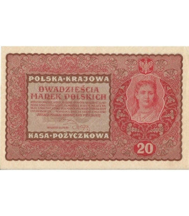 20 marek polskich (PKKP) 1919, stan 2/2-, II serja DW