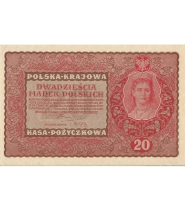 20 marek polskich (PKKP) 1919, stan 2/2-, II serja DW