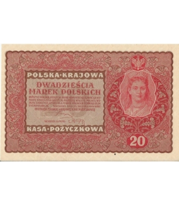 20 marek polskich (PKKP) 1919, stan 2, II serja DW