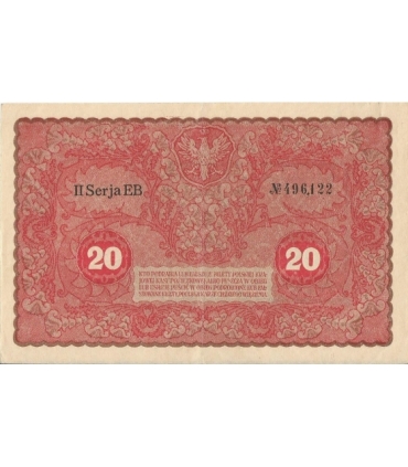 20 marek polskich (PKKP) 1919, stan 3/3+, II serja EB