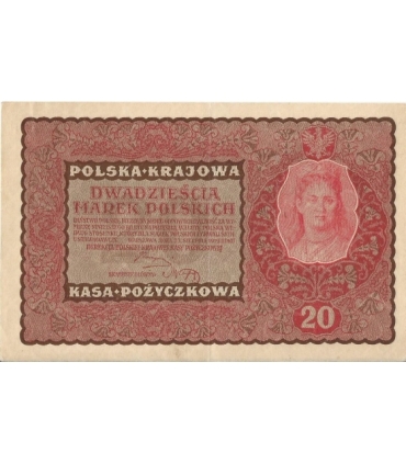 20 marek polskich (PKKP) 1919, stan 3/3+, II serja EB