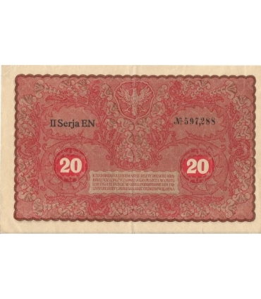 20 marek polskich (PKKP) 1919, stan 3, II serja EN