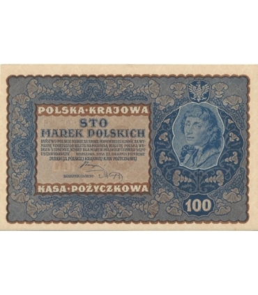 100 marek polskich 1919 stan 1/1-, IJ Seria V