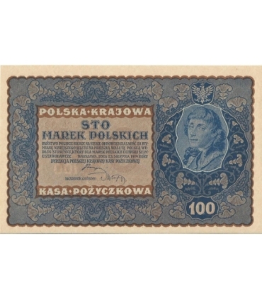 100 marek polskich 1919 stan 1/1-, IJ Seria V