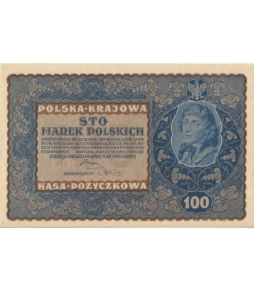 100 marek polskich 1919 stan 1-/2+, IJ Seria V