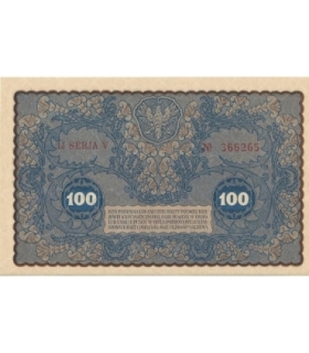 100 marek polskich 1919 stan 1, IJ Seria V, UNC