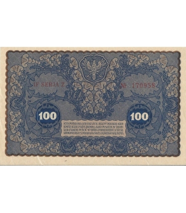 100 marek polskich 1919 stan 2-, IF Seria Z