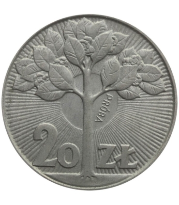 20 złotych kwitnące drzewo 1973 próba + oryginalne etui Pewex