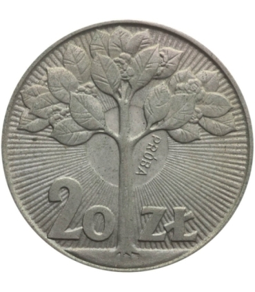20 złotych kwitnące drzewo 1973 próba + oryginalne etui Pewex
