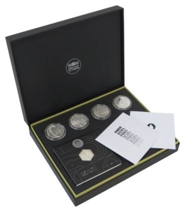 Zestaw 5 x 10 euro Olimpiada Paryż 2024 w etui, Monnaie de Paris, Ag999
