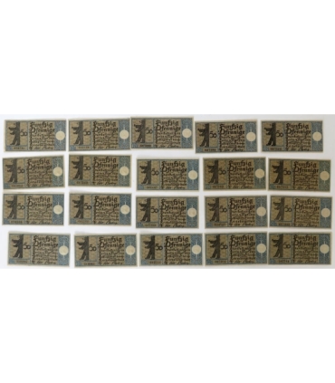 Lot: 3 x Notgeldy Gryfów śląski, 10,25,50 fenigów