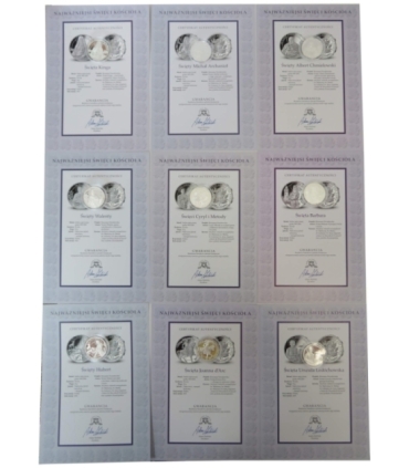 Polska, medal Jan Paweł II, Święci i błogosławieni, srebro, certyfikat