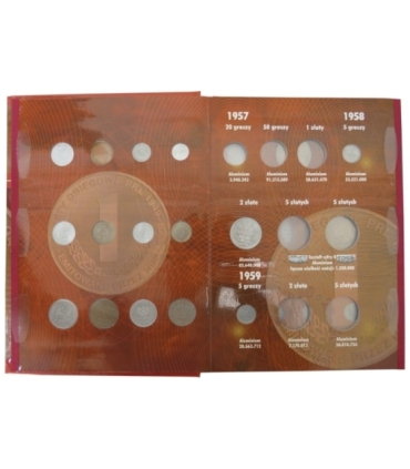 23 monety PRL lata 1949-1962 +  używany album 1949-1966