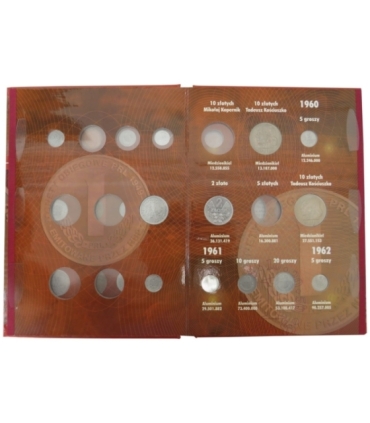 23 monety PRL lata 1949-1962 +  używany album 1949-1966