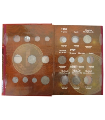 23 monety PRL lata 1949-1962 +  używany album 1949-1966