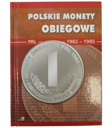 Komplet monet obiegowych PRL z lat 1982-1985 +  dedykowany album
