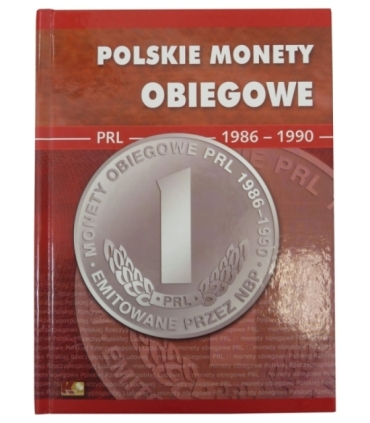 Komplet monet obiegowych PRL z lat 1986-1990 +  dedykowany album