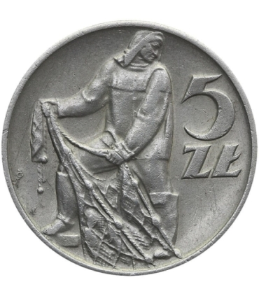 5 zł, Rybak, 1960, stan 2-