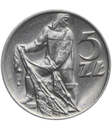 5 zł, Rybak, 1959, stan 2-