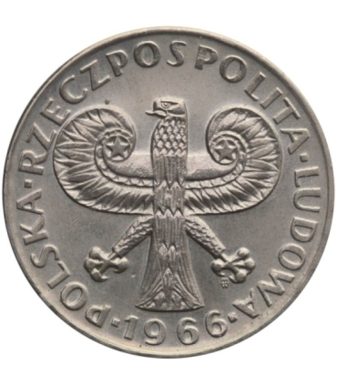 10 złotych Mała kolumna, 1966, stan 1-/2+