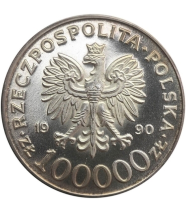 100000zł Solidarność 1990 TYP A, stan 3+