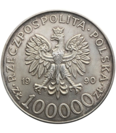 100000zł Solidarność 1990 TYP A, stan 3+