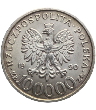 100000zł Solidarność 1990 TYP A, stan 2