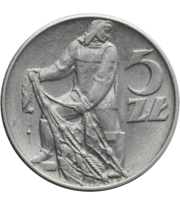 5 zł, Rybak, 1973, 2-, połysk