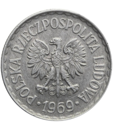 1 złoty, 1969, stan 2+