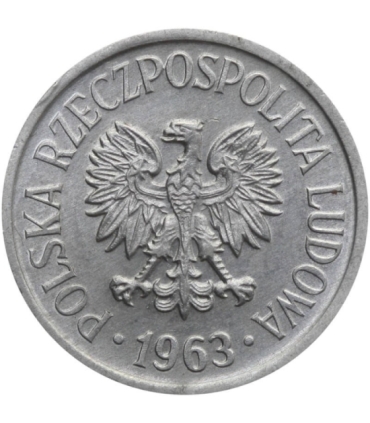 20 groszy 1963, stan 1-, piękna