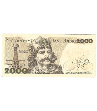 2000 zł Mieszko i Chrobry, 1977, seria C, stan 3-