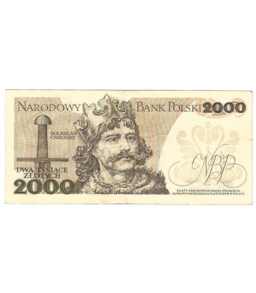 2000 zł Mieszko i Chrobry, 1977, seria F, stan 3