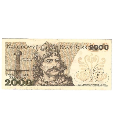 2000 zł Mieszko i Chrobry, 1977, seria F, stan 3/3-