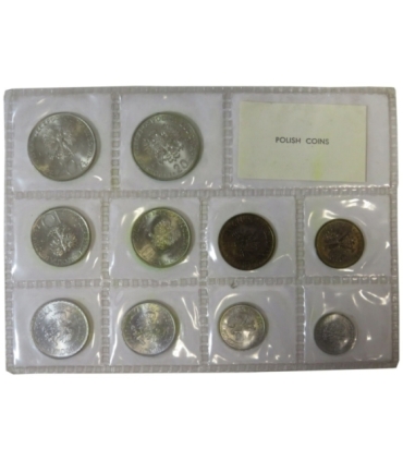 Polskie monety emitowane w 1975, mennicze, zafoliowany, zgrzewka