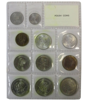 Polskie monety emitowane w 1976, mennicze, zafoliowany, zgrzewka