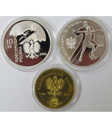 Zestaw 2 x srebro 10 zł + 2 złote GN, Igrzyska XXVIII Olimpiady Ateny 2004