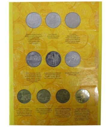 Pełny zestaw / komplet monet 2 zł GN 1995-2003, 63 szt.  + album